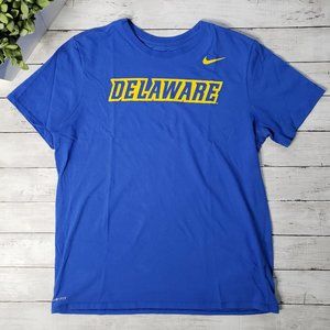 LAST CHANCE! UD DELAWARE Nike T-shirt Royal Blue & Gold Tee XL X-LARGE